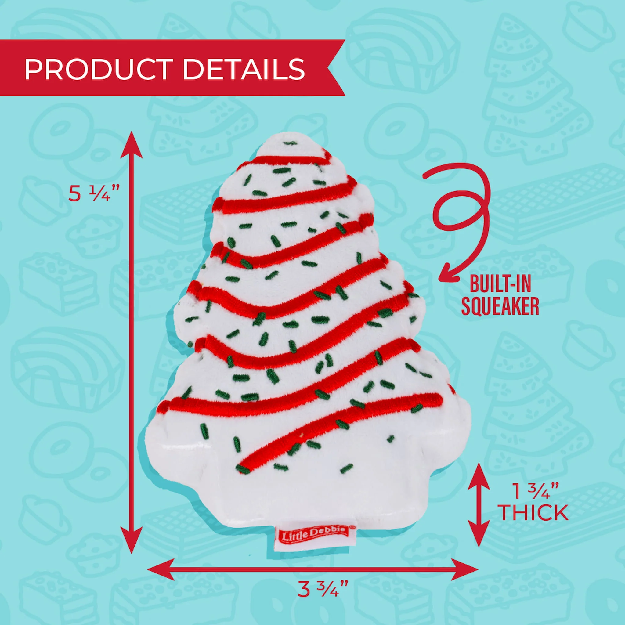 Christmas Tree Cakes® Small Dog Toy - Image 5